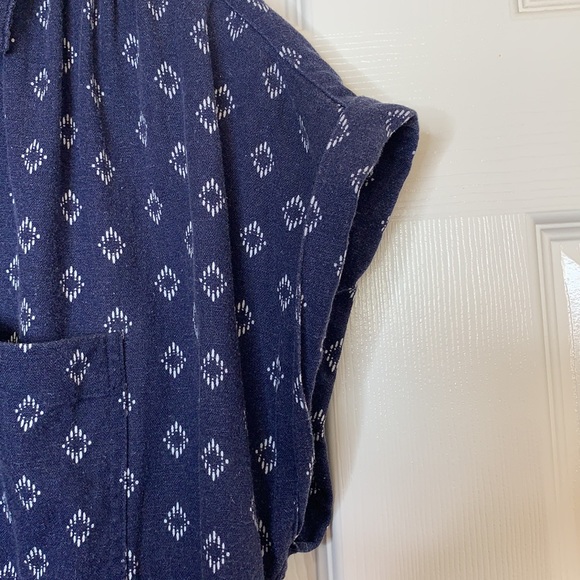 Old Navy Button Down Shirt Dress Full Shirttail Hem Women’s Large B2309 - Picture 3 of 9